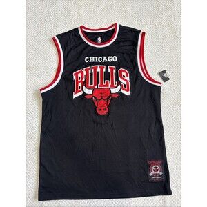 Chicago Bulls NBA Buck Up Jersey  Sz M Black Sleeveless Eastern Conference